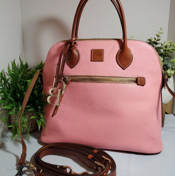 Dooney & Bourke Pebble Grain Large Domed Satchel /BPEBC1955 QLkR pale pink - Picture 7 of 11